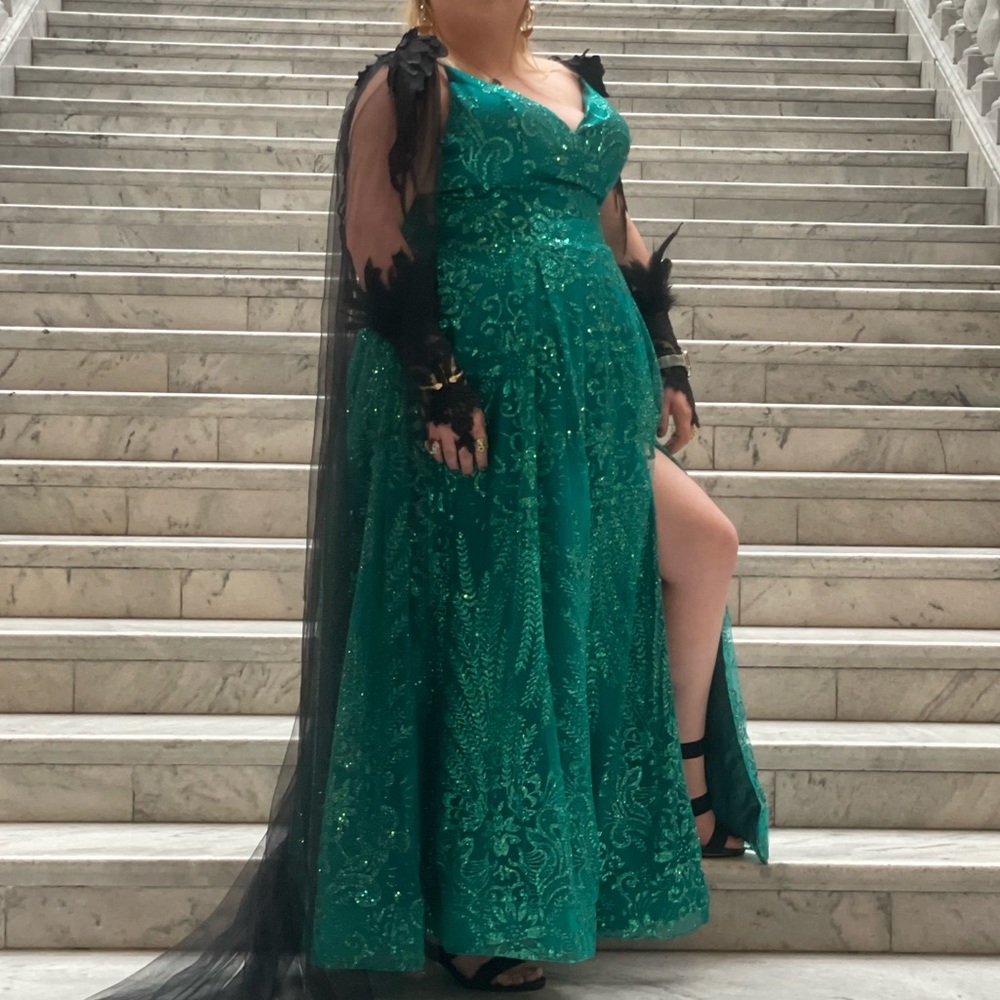 Green ballgown